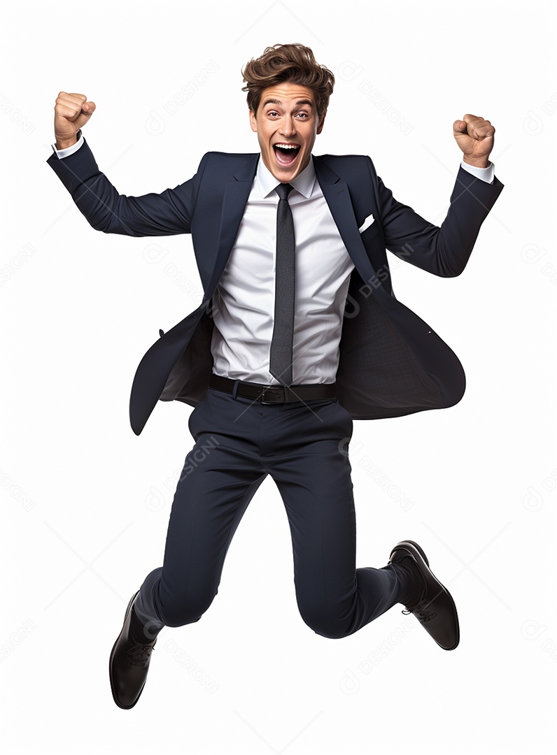 Homem de negócios feliz em um terno