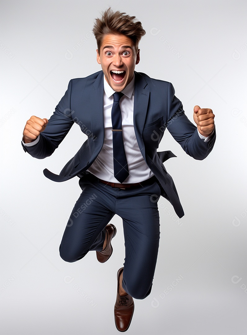 Homem de negócios feliz em um terno