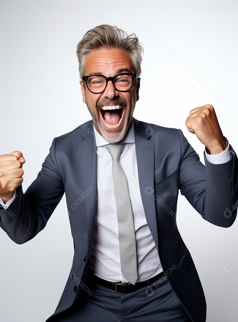 Homem de negócios feliz em um terno
