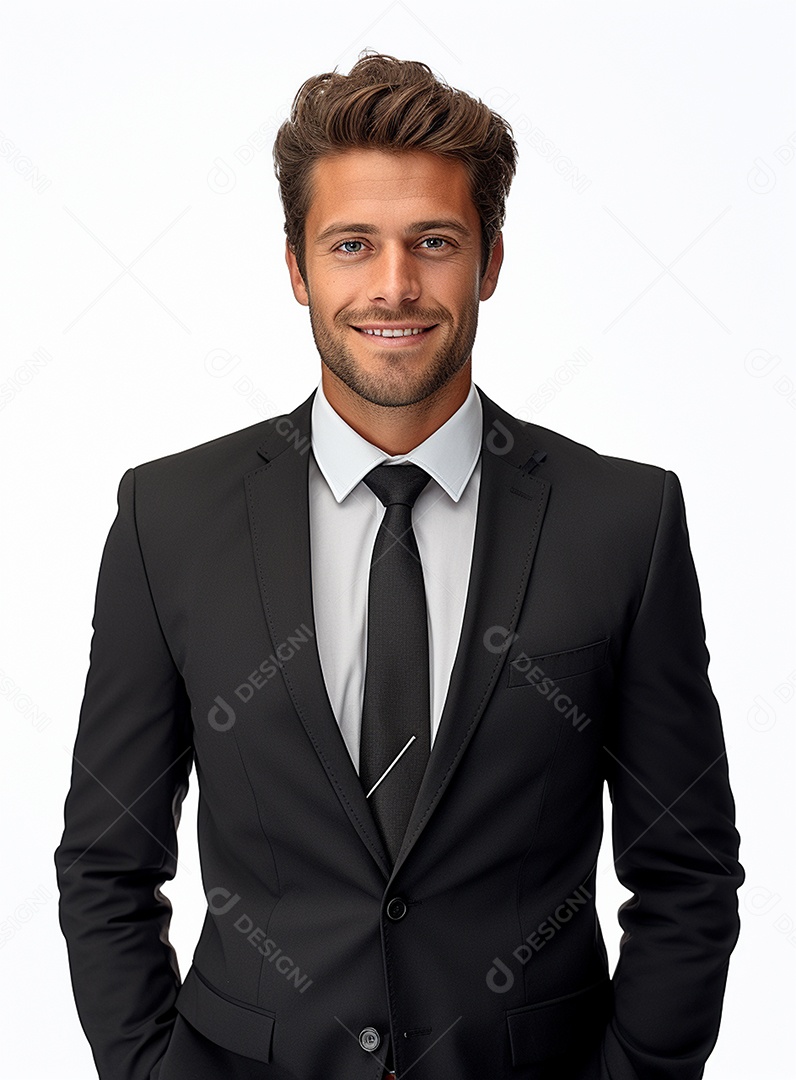 Homem de negócios feliz em um terno