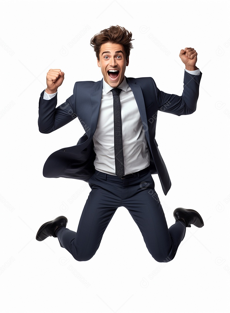 Homem de negócios feliz em um terno