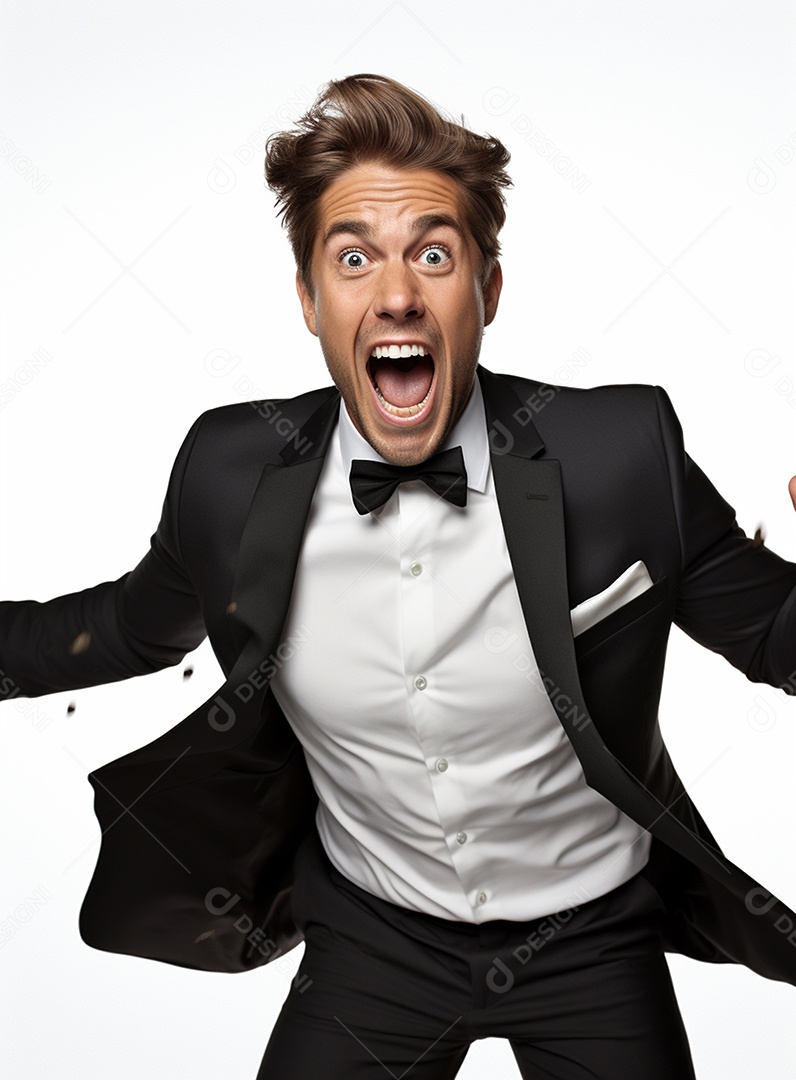 Homem de negócios feliz em um terno