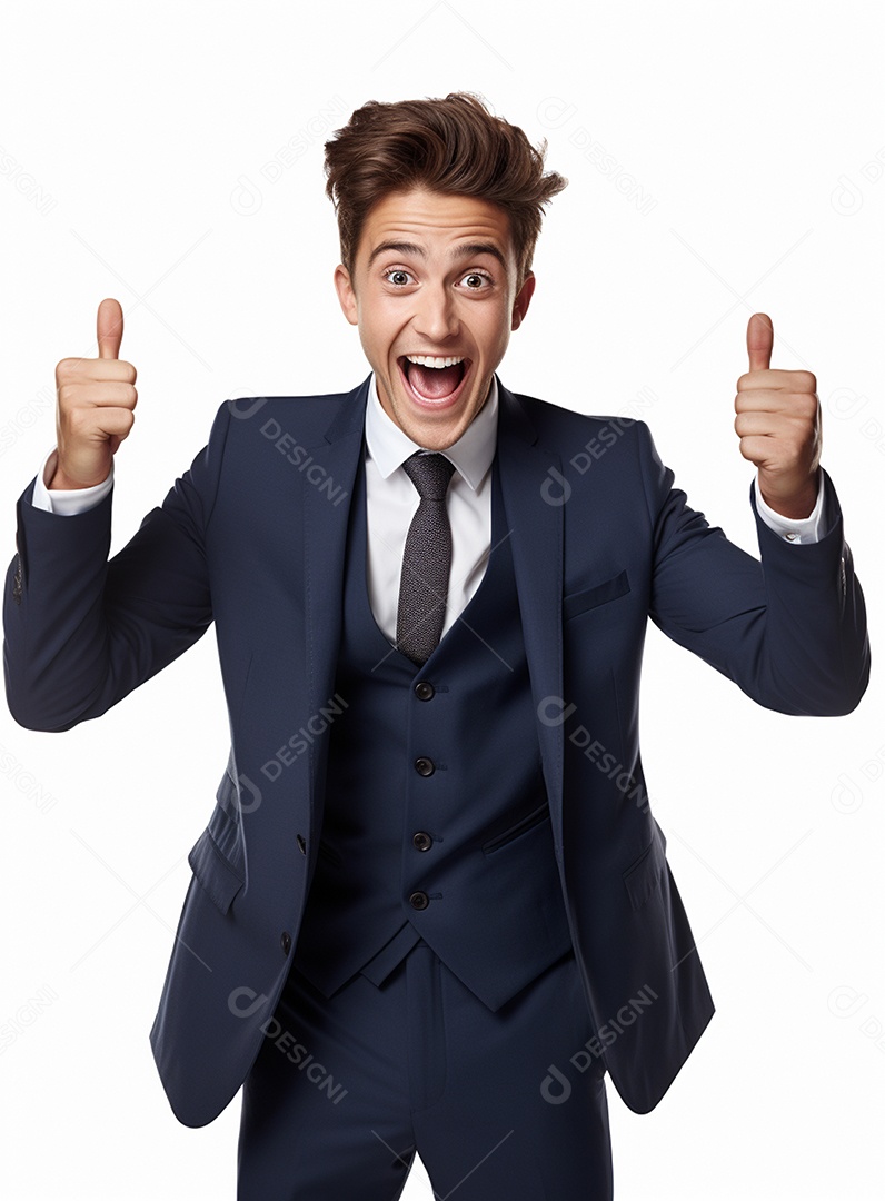 Homem de negócios feliz em um terno