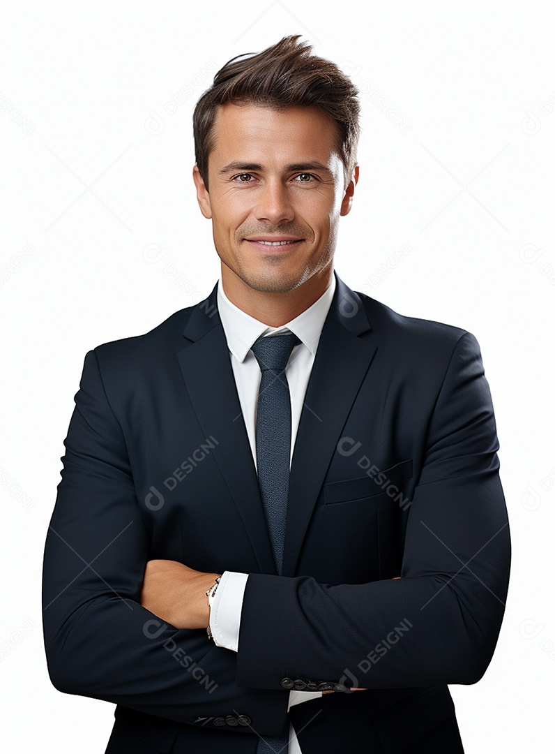 Homem de negócios feliz em um terno