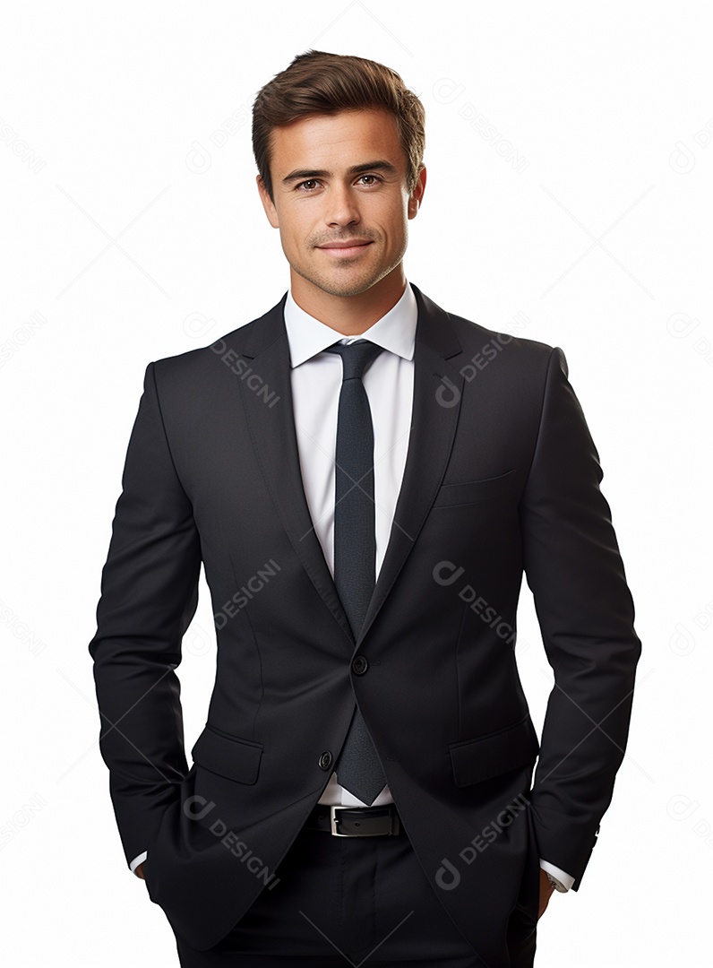 Homem de negócios feliz em um terno