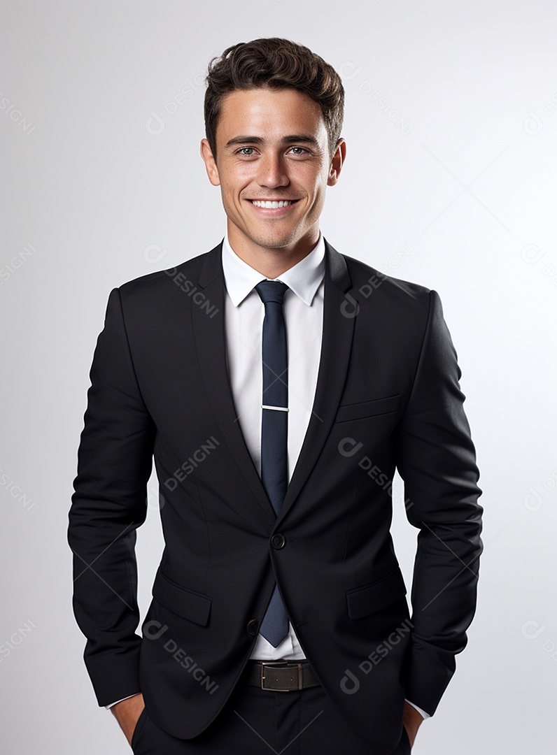 Homem de negócios feliz em um terno