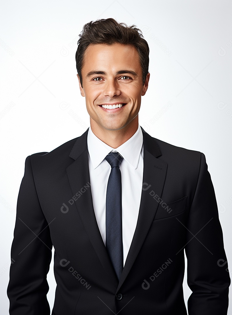 Homem de negócios feliz em um terno