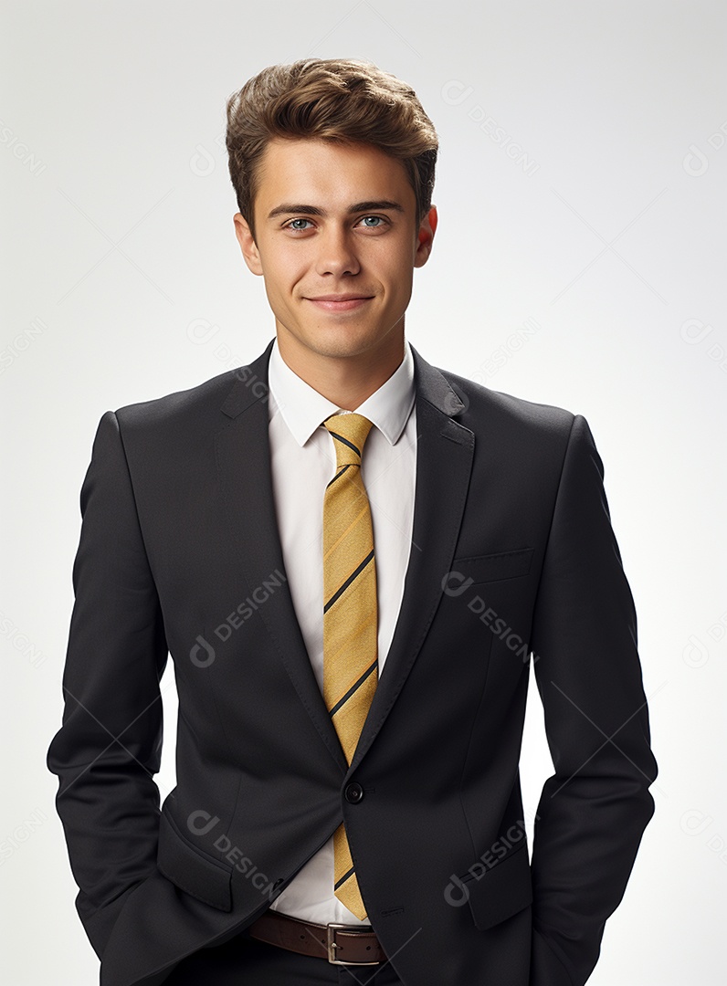 Homem de negócios feliz em um terno