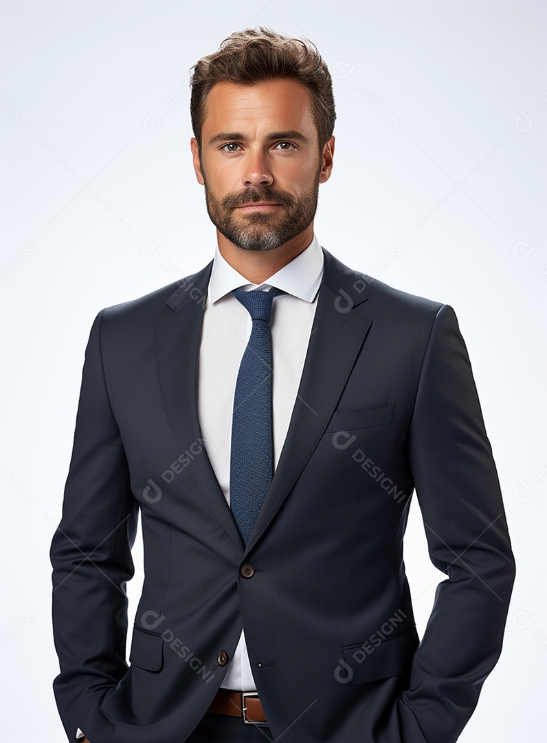 Homem de negócios feliz em um terno