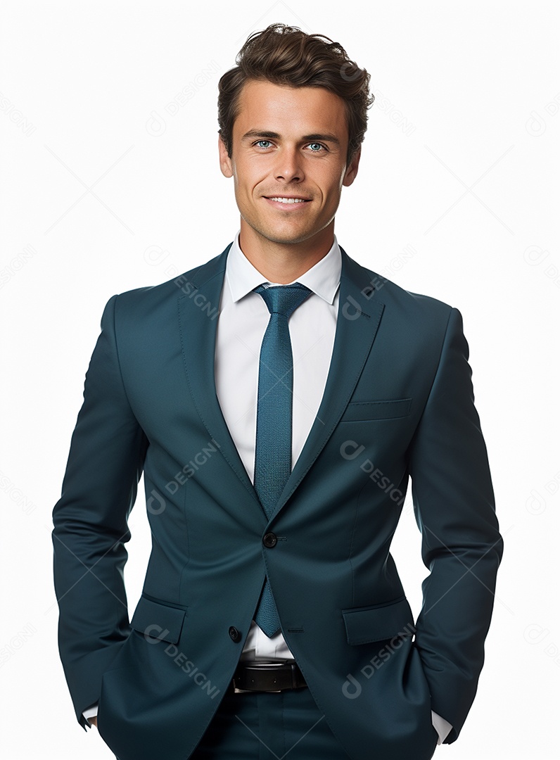 Homem de negócios feliz em um terno