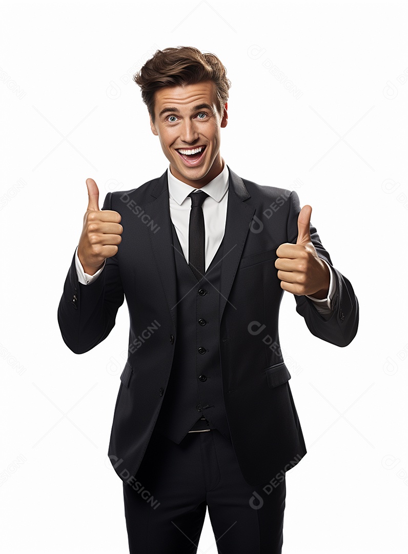 Homem de negócios feliz em um terno