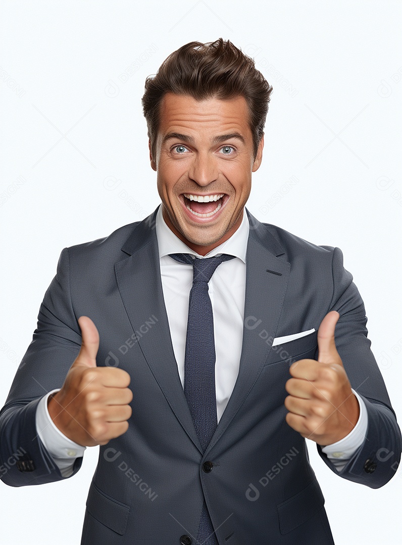 Homem de negócios feliz em um terno