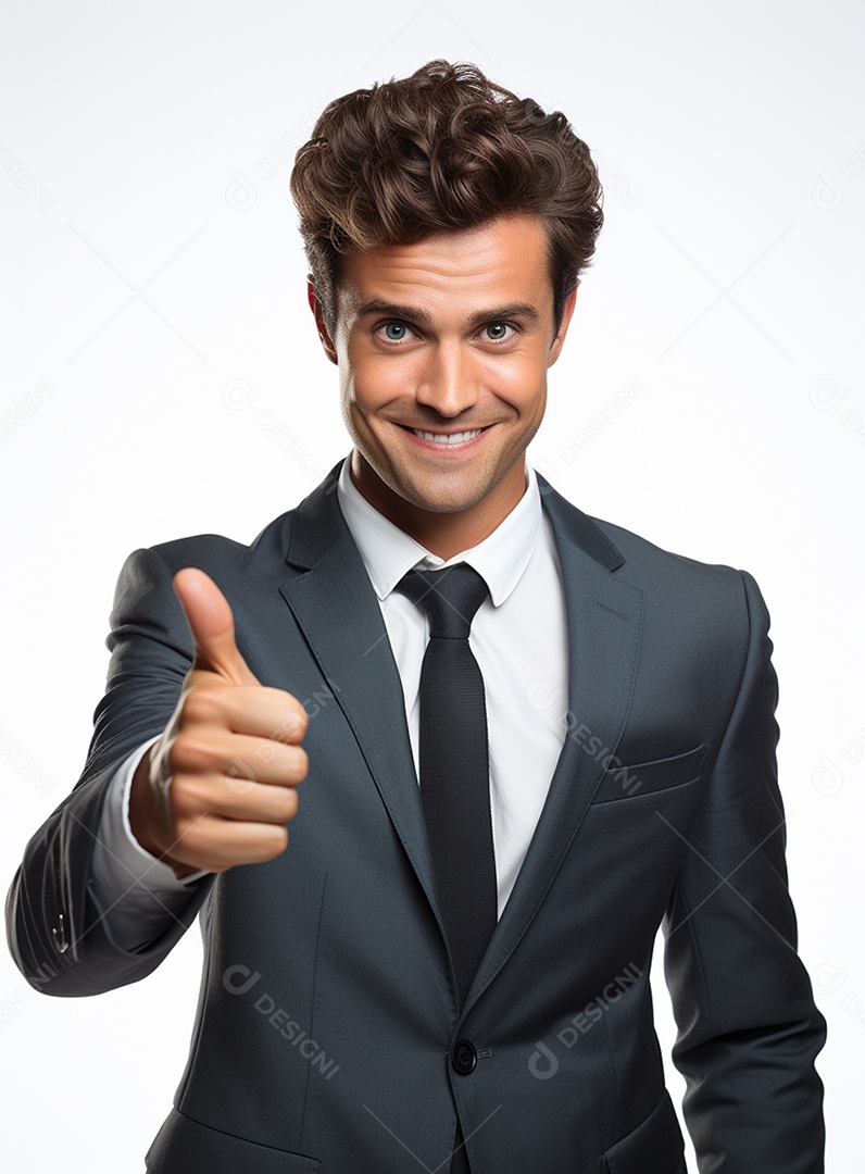 Homem de negócios feliz em um terno