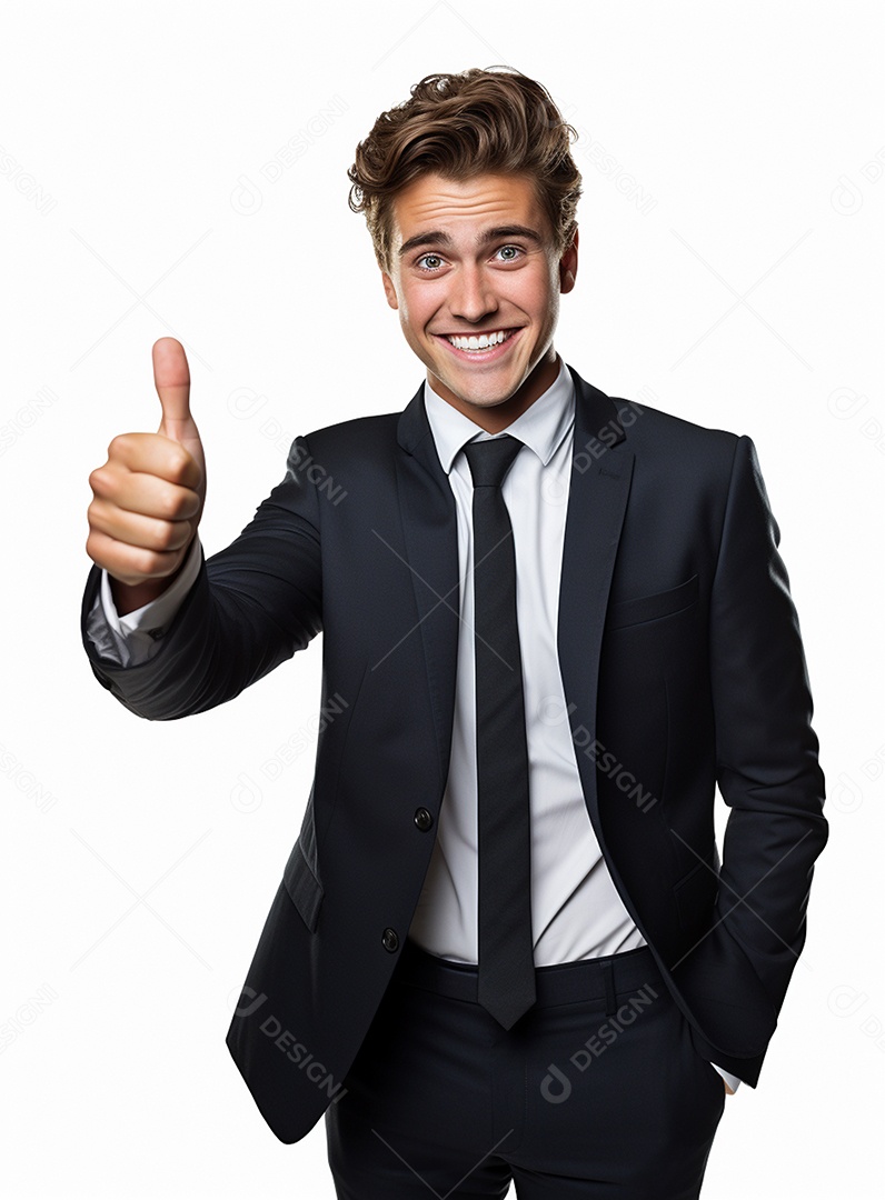 Homem de negócios feliz em um terno