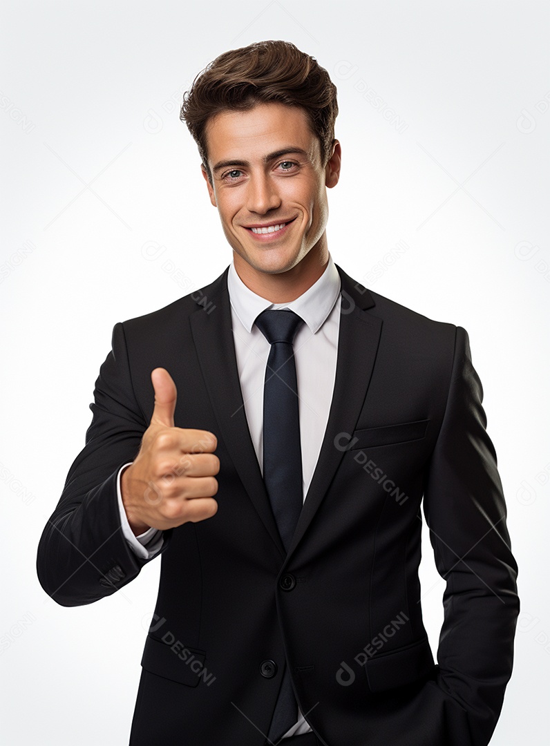 Homem de negócios feliz em um terno