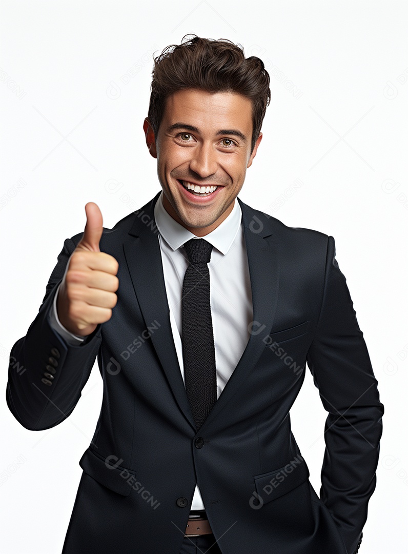 Homem de negócios feliz em um terno