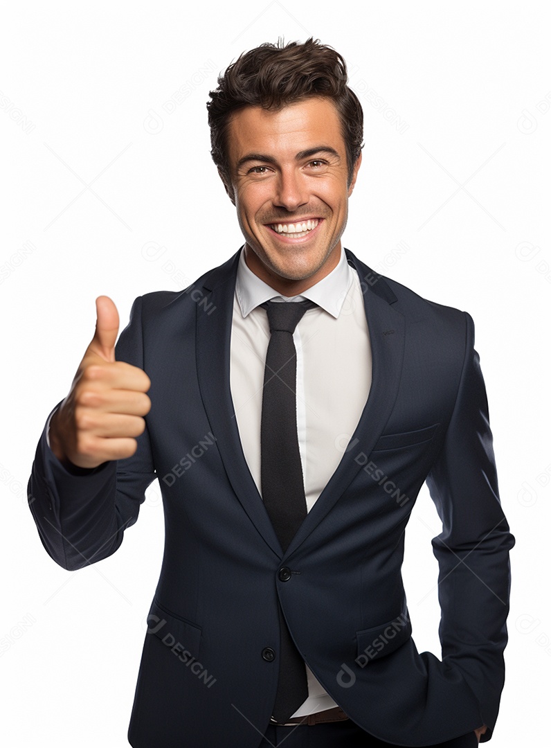 Homem de negócios feliz em um terno