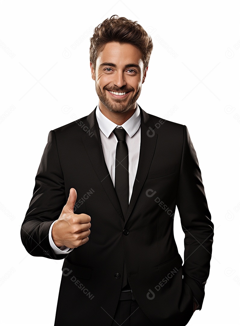 Homem de negócios feliz em um terno