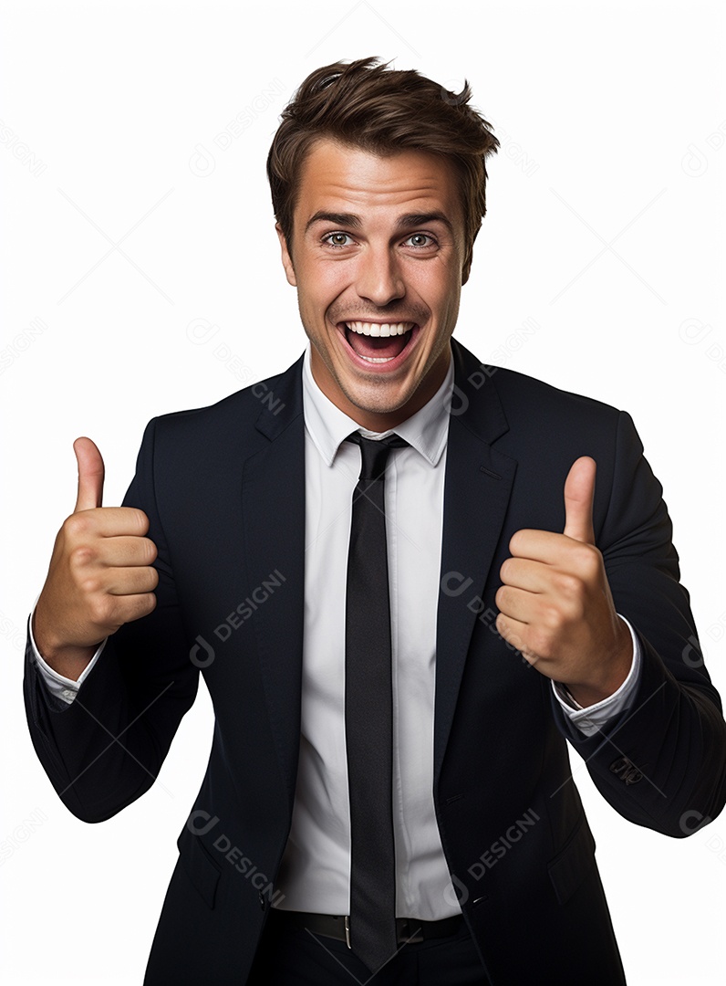 Homem de negócios feliz em um terno