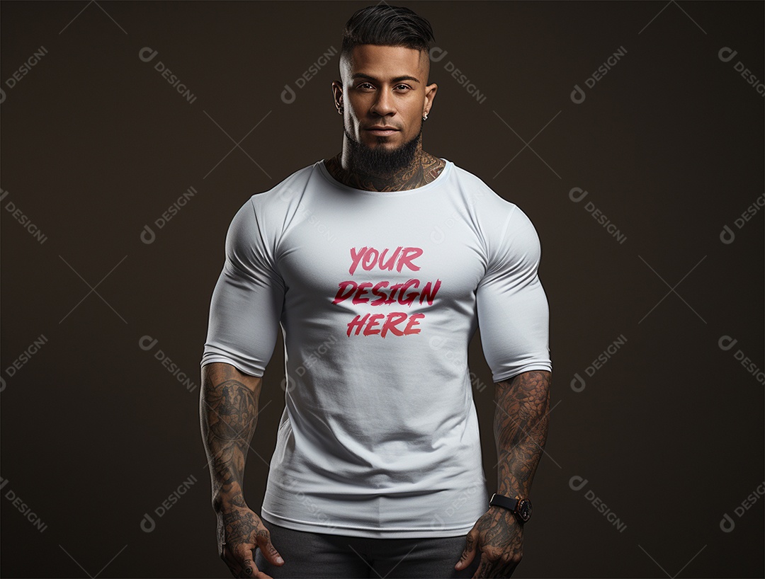 Mockup Camiseta Manga Longa PSD Editável