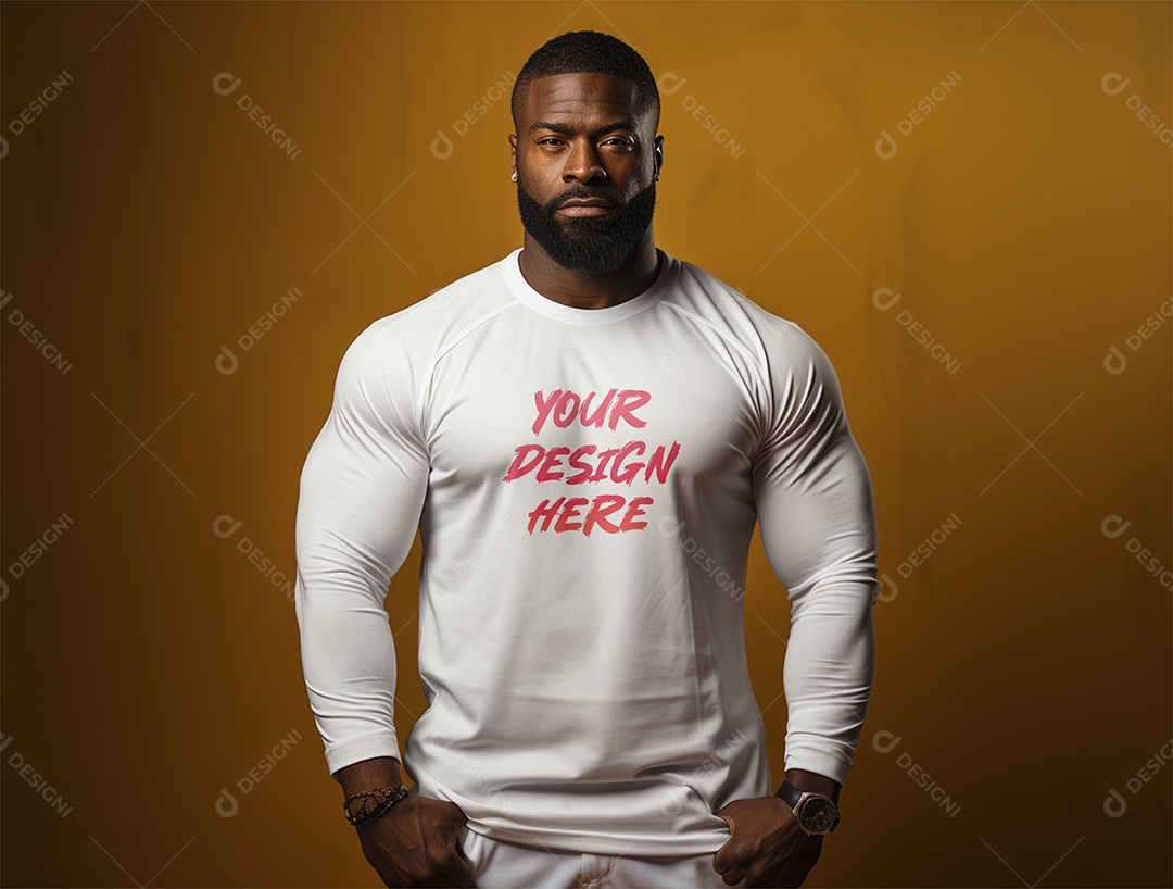 Mockup Camiseta Manga Longa PSD Editável