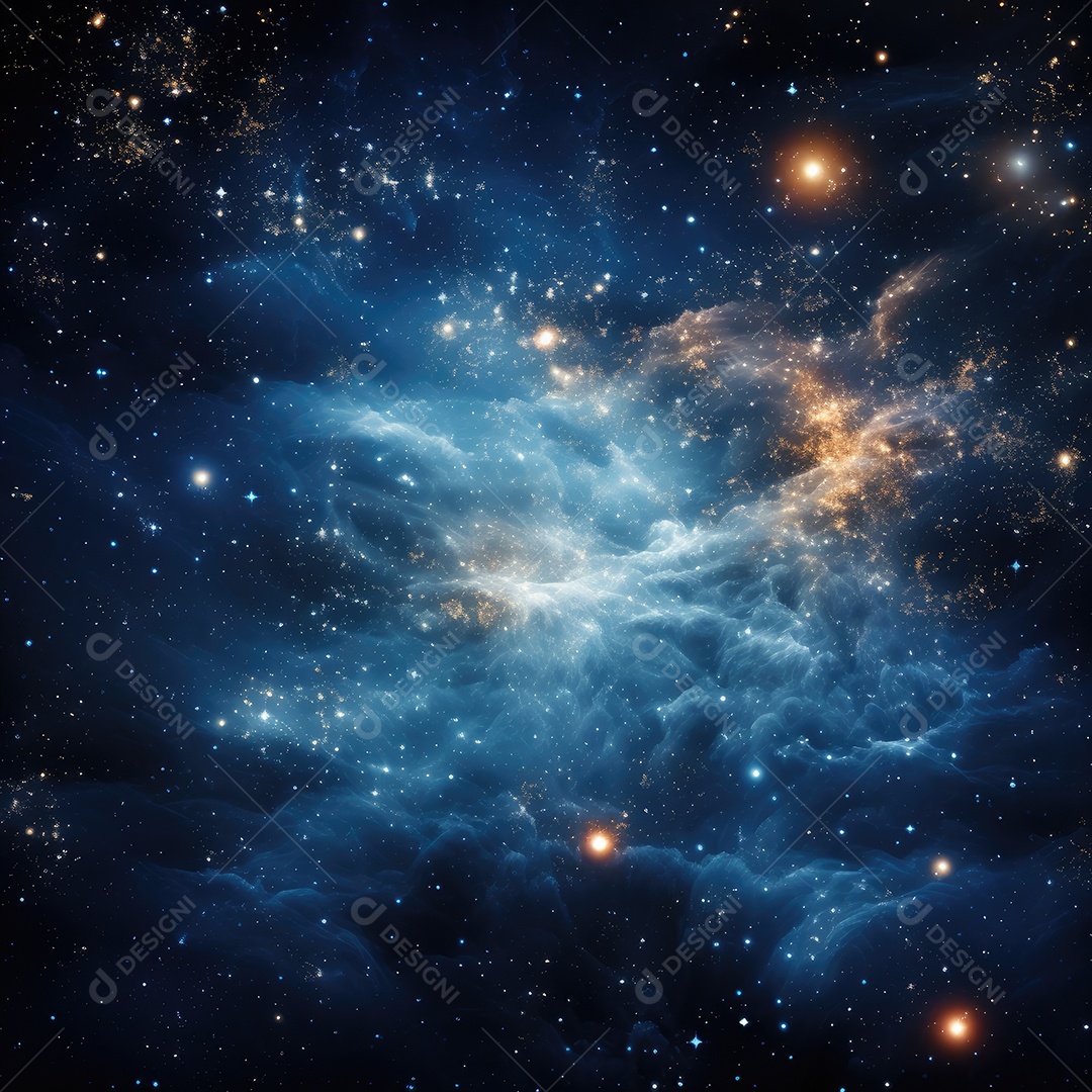 Plano de fundo da Via Láctea cósmica com nebulosa poeira estelar IA generativa