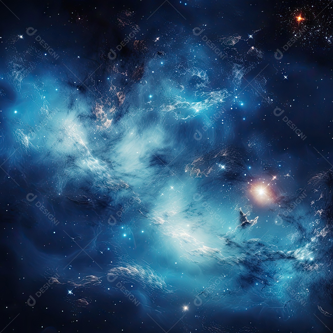 Plano de fundo da Via Láctea cósmica com nebulosa poeira estelar IA generativa