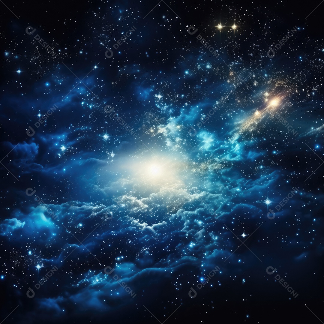 Plano de fundo da Via Láctea cósmica com nebulosa poeira estelar IA generativa