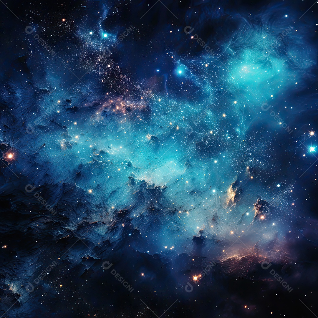 Plano de fundo da Via Láctea cósmica com nebulosa poeira estelar IA generativa