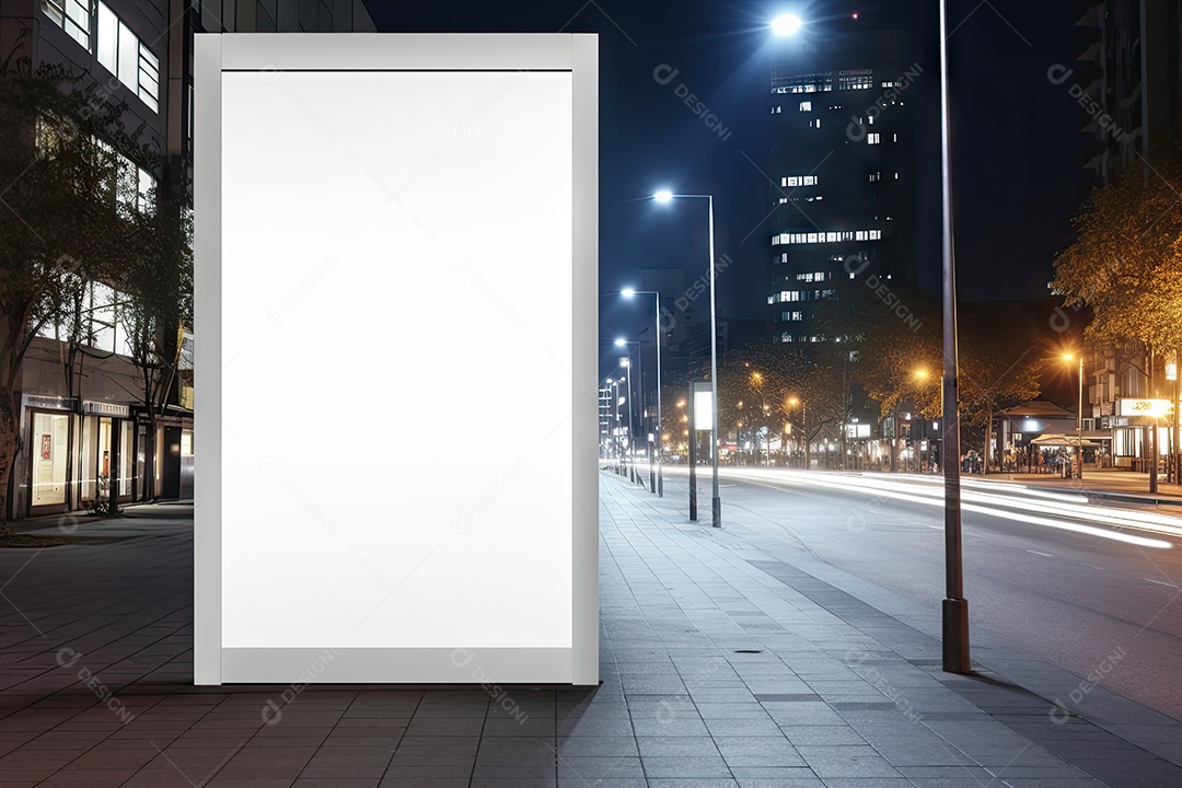 Cartaz de banner de anúncio em caixa de luz digital gerado pela IA