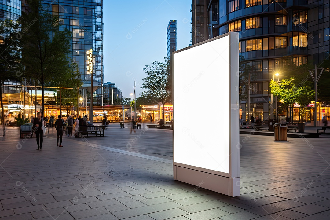 Cartaz de banner de anúncio em caixa de luz digital gerado pela IA
