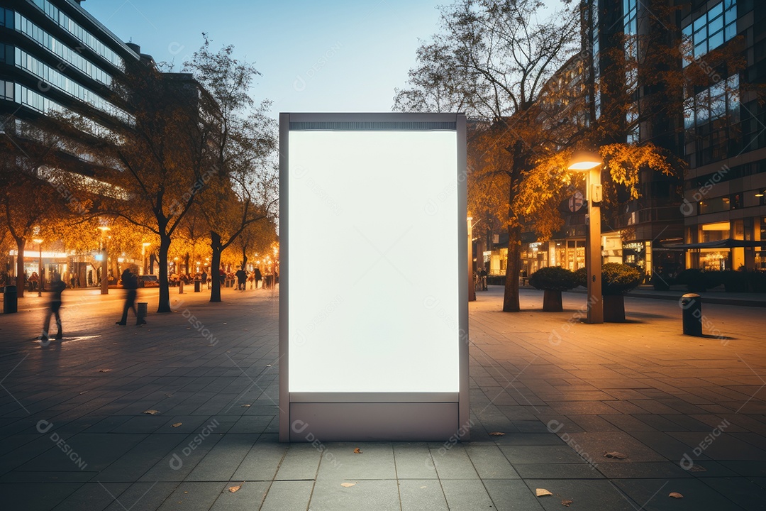 Cartaz de banner de anúncio em caixa de luz digital gerado pela IA