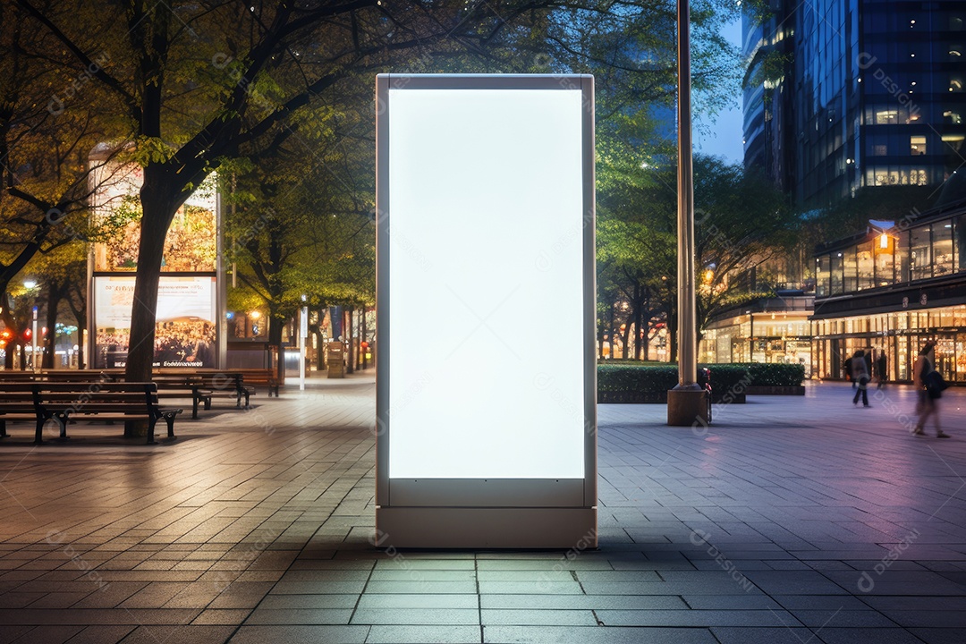 Cartaz de banner de anúncio em caixa de luz digital gerado pela IA