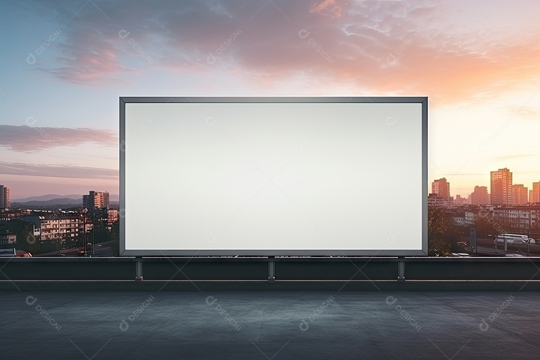 Cartaz de banner de anúncio em caixa de luz digital gerado pela IA