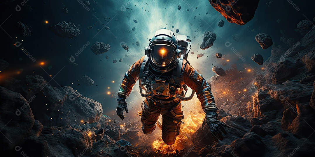 Um astronauta solitário voa em direção ao fim das estrelas na Via Láctea IA Generativa-a5fd-4cd4-b9c3-7186159b0630-gigapixel-art-scale-4_00x