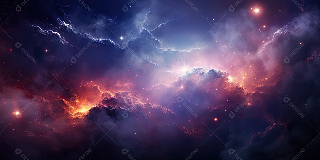 Nebulosa cósmica no espaço profundo gerado por IA