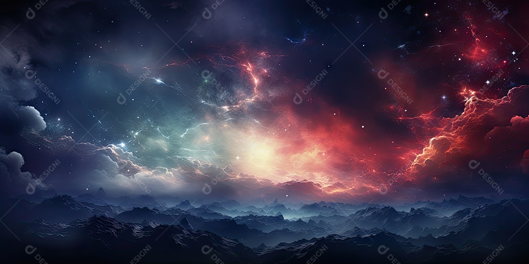 Nebulosa cósmica no espaço profundo gerado por IA