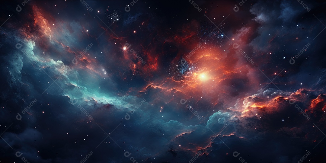 Nebulosa cósmica no espaço profundo gerado por IA