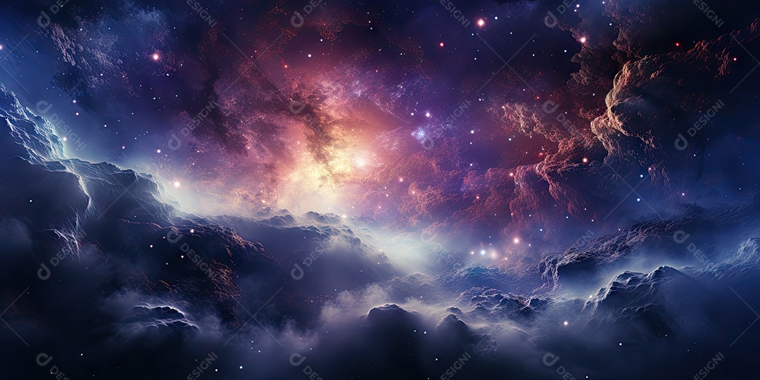 Nebulosa cósmica no espaço profundo gerado por IA