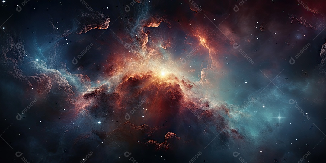 Nebulosa cósmica no espaço profundo gerado por IA