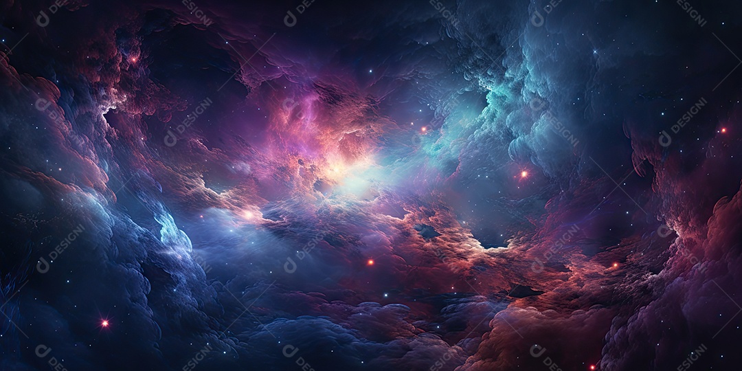 Nebulosa cósmica no espaço profundo gerado por IA