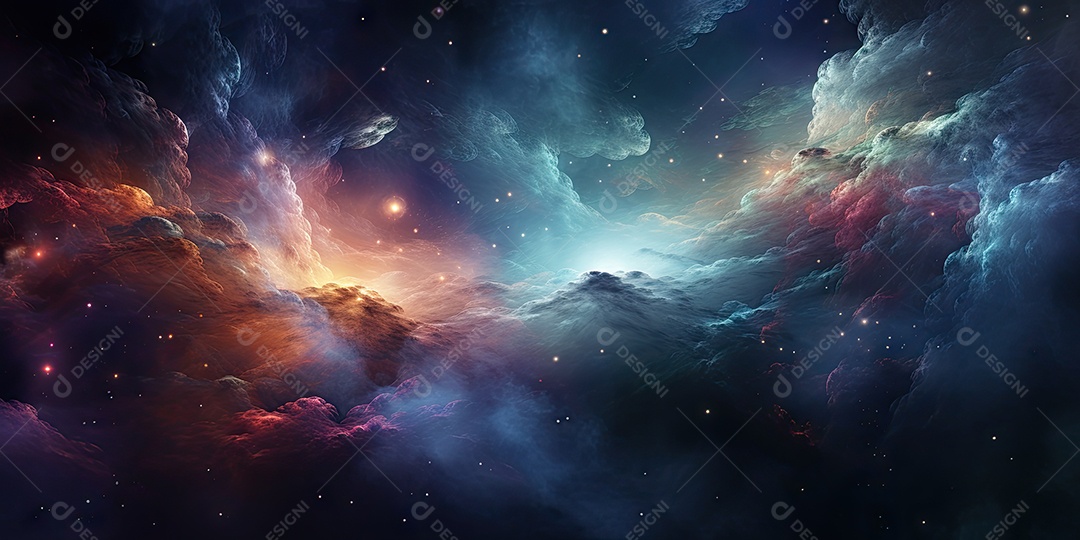 Nebulosa cósmica no espaço profundo gerado por IA