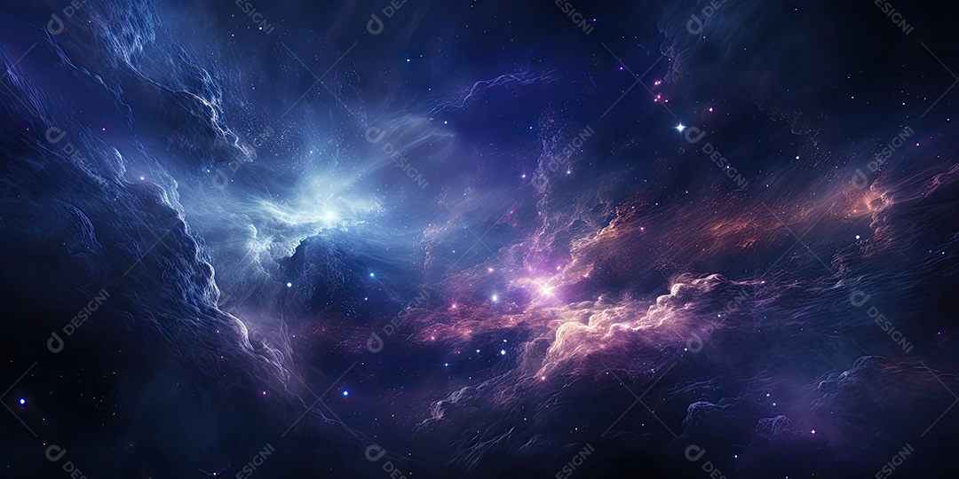 Nebulosa cósmica no espaço profundo gerado por IA