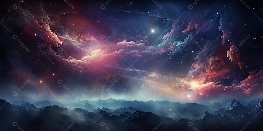 Nebulosa cósmica no espaço profundo gerado por IA