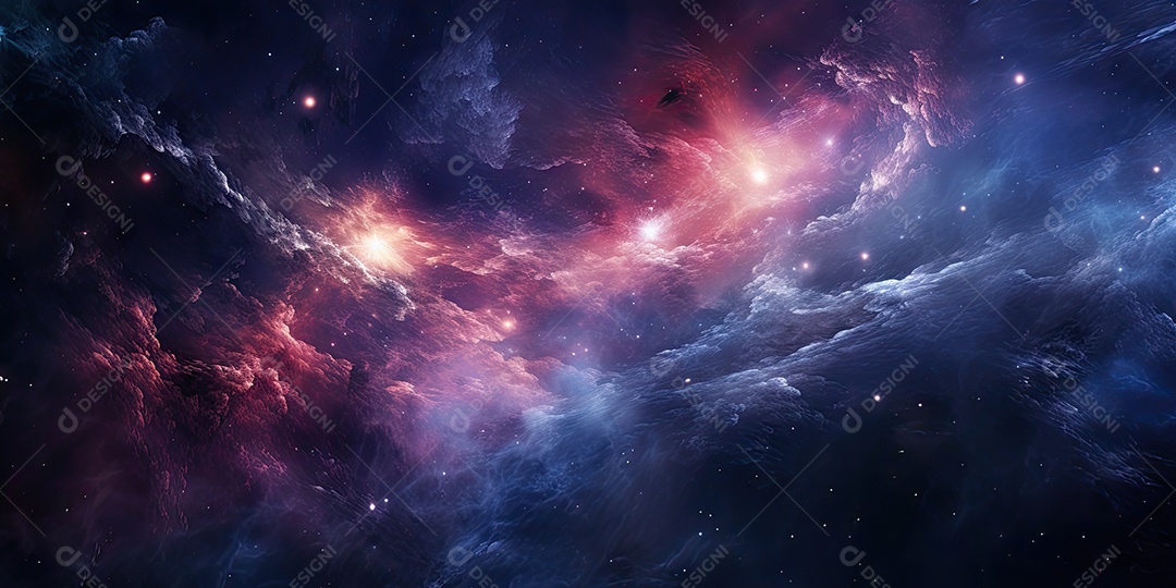 Nebulosa cósmica no espaço profundo gerado por IA