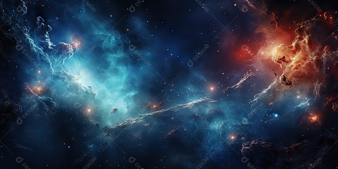 Nebulosa cósmica no espaço profundo gerado por IA