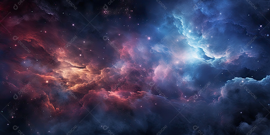 Nebulosa cósmica no espaço profundo gerado por IA