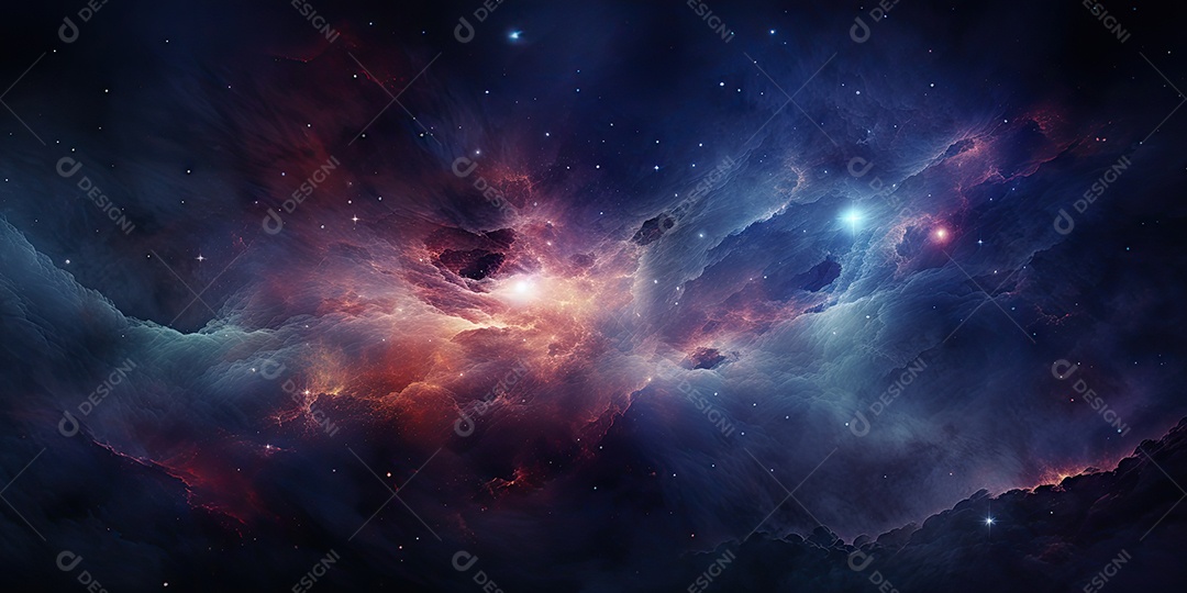 Nebulosa cósmica no espaço profundo gerado por IA