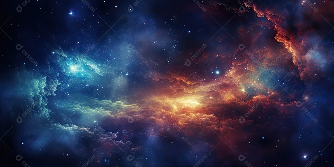 Nebulosa cósmica no espaço profundo gerado por IA