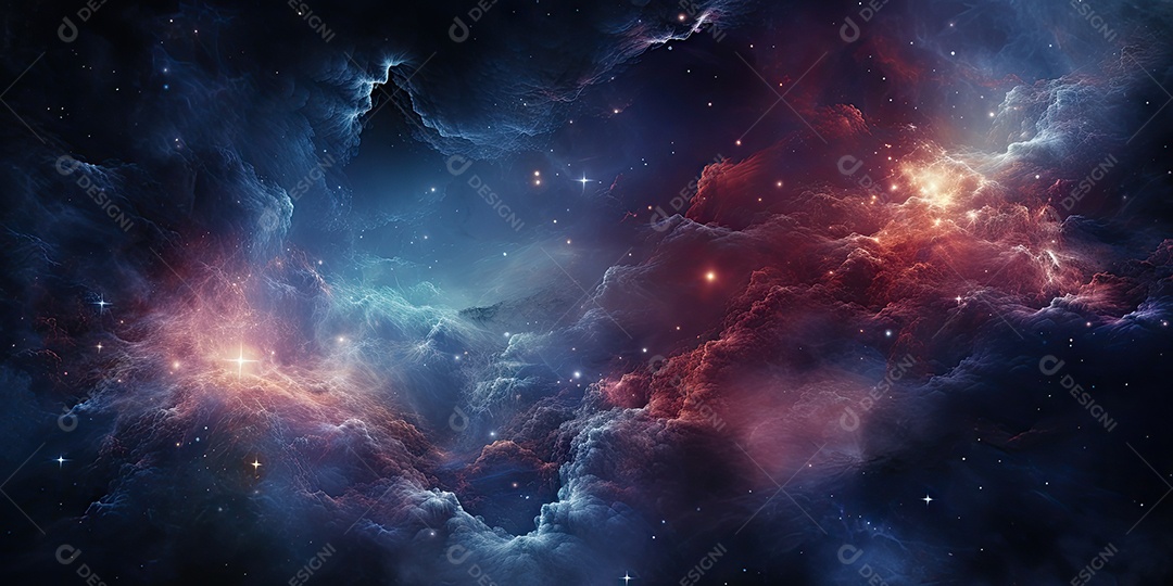 Nebulosa cósmica no espaço profundo gerado por IA